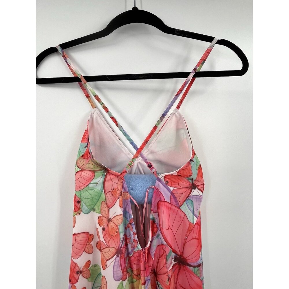 MOLLY BRACKEN Women's Bright Butterfly Strappy Midi Summer Dress XS - Picture 5 of 7